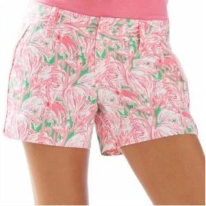 Lilly Pulitzer Callahan Pink Flamingo Shorts, Size 2